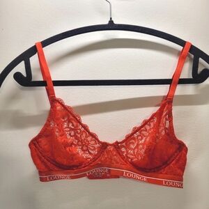 Lounge Red Lace Balconette Bra - 32b